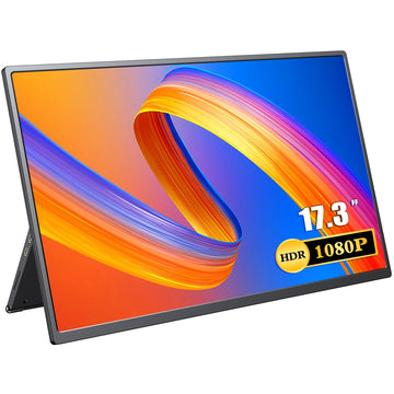 17.3/15.6 inch IPS Ultra Slim Monitor Portable 1080P HDR HDMI Type-C Display
